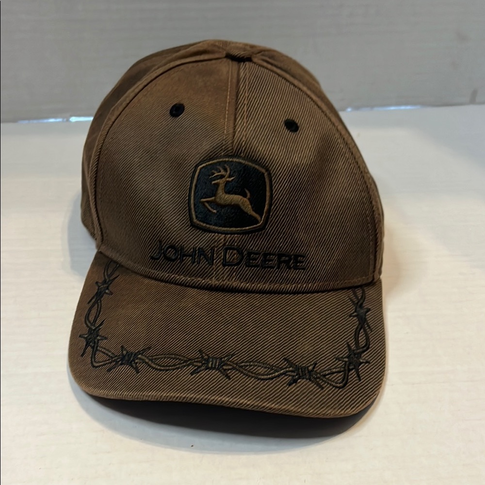 John Deere Brown Cap with Black Logo